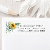 Lieve Waterverf zonnebloem Etiket (Insitu)