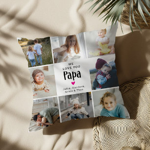 Lieve 'We Love You Papa' Fotocollage Kussen