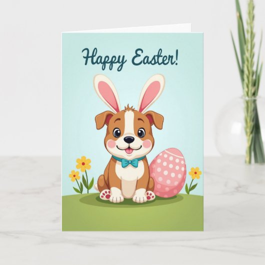 Lieve Welpen Lente Kaart (Voorkant)