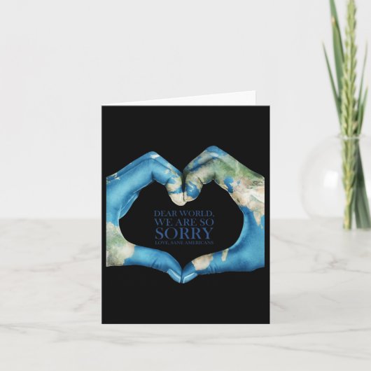 Lieve wereld, het spijt me  kaart (Voorkant)