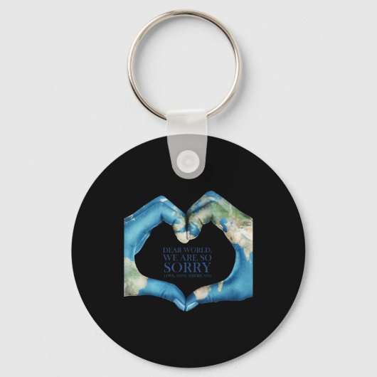 Lieve wereld, het spijt me  sleutelhanger (Voorkant)