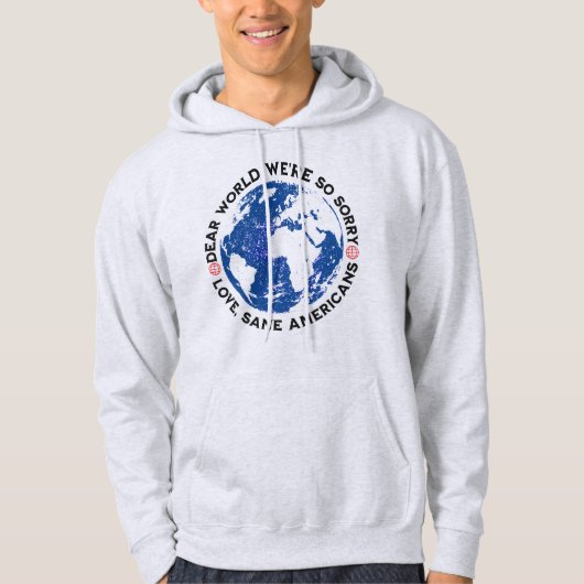 Lieve wereld, het spijt ons zo hoodie (Voorkant)