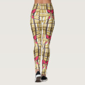 Lieve West-Afrikaanse printrechte tinten Leggings (Achterkant)