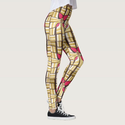 Lieve West-Afrikaanse printrechte tinten Leggings (Rechts)
