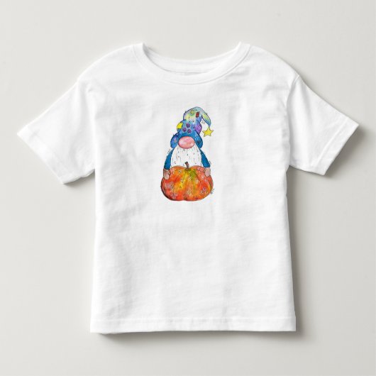 Lieve Whimsical Herfst Kabouter met Pompoen Kinder Shirts (Voorkant)