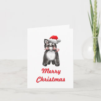 Lieve Whimsical Kerst Ezel Illustratie Feestdagen Kaart