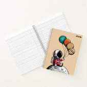 Lieve Whimsicale Astronaut,Planeet Buitenruimte,Op Notitieboek (Binnen)