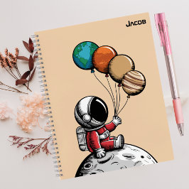 Lieve Whimsicale Astronaut,Planeet Buitenruimte,Op Notitieboek