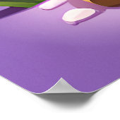 Lieve Whimsicale Schotse Hoogland Koe AI  Poster (Hoek)