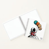 Lieve Whimsische Ruimtevaarder, Planeet Buitenruim Notitieboek (Binnen)