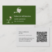 Lieve Whimsische Tuinservices & QR Code Visitekaartje (Voorkant / Achterkant)
