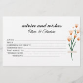 Lieve wilde bloem, bruin advies en wenst Kaart (Voorkant)