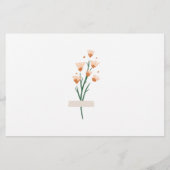 Lieve wilde bloem, bruin advies en wenst Kaart (Achterkant)