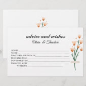 Lieve wilde bloem, bruin advies en wenst Kaart (Voorkant / Achterkant)