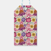 Lieve Wilde Bloem Roze Baby Shower Cadeaulabel (Achterkant)