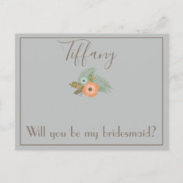 Lieve Will, jij bent mijn bruidsmeisje. Briefkaart