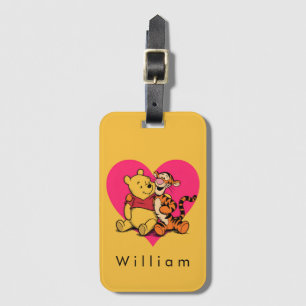 Lieve Winnie de Poeh & Tigger Bagagelabel