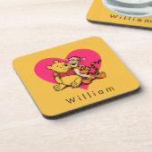 Lieve Winnie de Poeh & Tigger Bier Onderzetter (Linkerzijde)