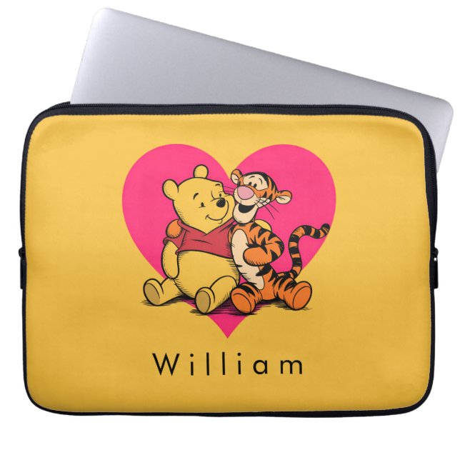 Lieve Winnie de Poeh & Tigger Laptop Sleeve (Voorkant)