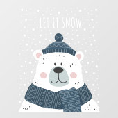 Lieve winter laat het sneeuwen ijsbeer onderneming raamsticker (Vel)