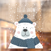 Lieve winter laat het sneeuwen ijsbeer onderneming raamsticker (Vel 2)