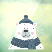 Lieve winter laat het sneeuwen ijsbeer onderneming raamsticker (Vel 3)