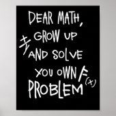 Lieve Wiskunde groeit op en lost je eigen probleem Poster (Voorkant)