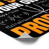 Lieve Wiskunde groeit op en lost uw eigen probleme Poster (Hoek)