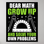 Lieve Wiskunde groeit op en lost uw eigen probleme Poster (Voorkant)