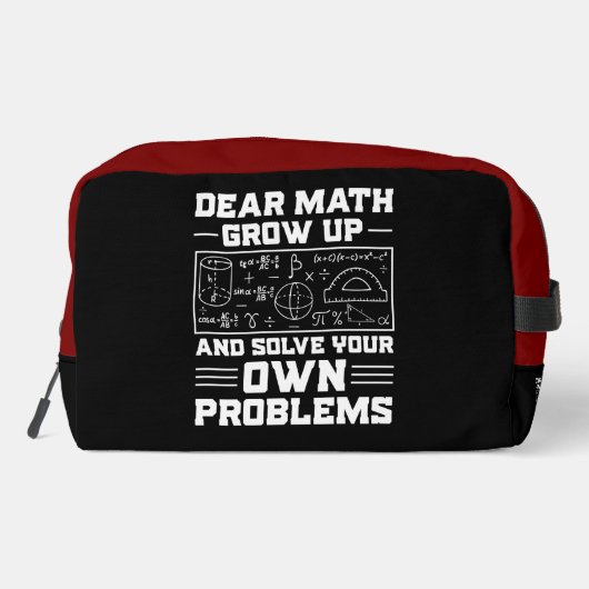 Lieve Wiskunde, los uw problemen op! Toilettasje (Achterkant)