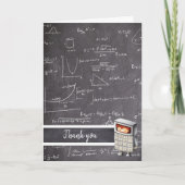 Lieve wiskunde vergelijkingen op schoolbord kinder bedankkaart (Voorkant)