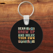 Lieve Wiskunde, word volwassen en los je eigen pro Sleutelhanger (Voorkant)