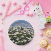 Lieve witte daisy-tuin papieren bordje (Feest)