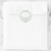 Lieve wolk baby shower bedank sticker (Tas)