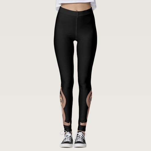 Lieve Yoga Sloth Leggings (Voorkant)