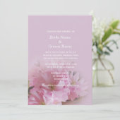 Lieve zachte roze kersen bloesem lentebruiloft kaart (Staand voorkant)