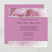 Lieve zachte roze kersen die op uitnodiging voor e (Voorkant / Achterkant)