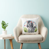 Lieve zebra cartoon kussen (Stoel)