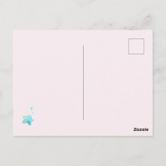 Lieve zeedieren Zeemeermin Thema Gelukkige Verjaar Briefkaart (Achterkant)