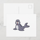 Lieve zeehond briefkaart (Voorkant / Achterkant)
