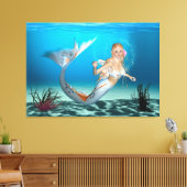 Lieve Zeemeermin Canvas Afdruk (Insitu (Woonkamer))