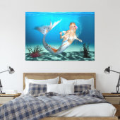 Lieve Zeemeermin Canvas Afdruk (Insitu (Slaapkamer))