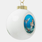 Lieve Zeemeermin Keramische Bal Ornament (Links)