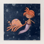 Lieve Zeemeermin Octopus Legpuzzel (Verticaal)