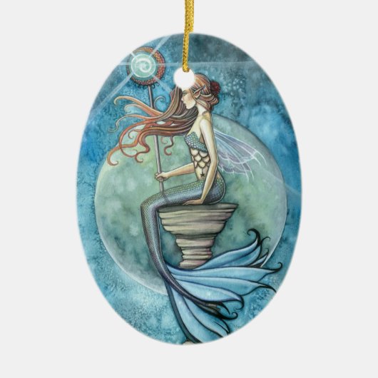 Lieve Zeemeermin Ornament Jade Maan (Voorkant)