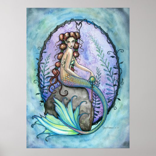 Lieve Zeemeermin Poster van Molly Harrison (Voorkant)