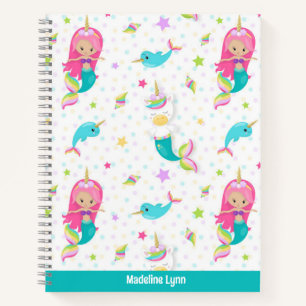 Lieve Zeemeermin Strand Meisje Persoonlijke Kinder Notitieboek