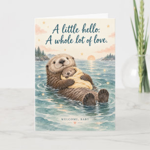 Lieve Zeeotter Welkom Baby Felicitaties Kaart