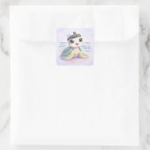 Lieve Zeeschildpad Kapitein Sticker (Tas)