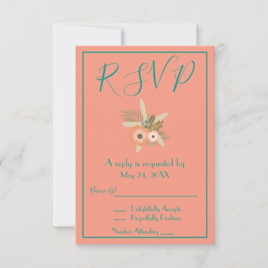 Lieve Zeester RSVP Uitnodiging (Voorkant)